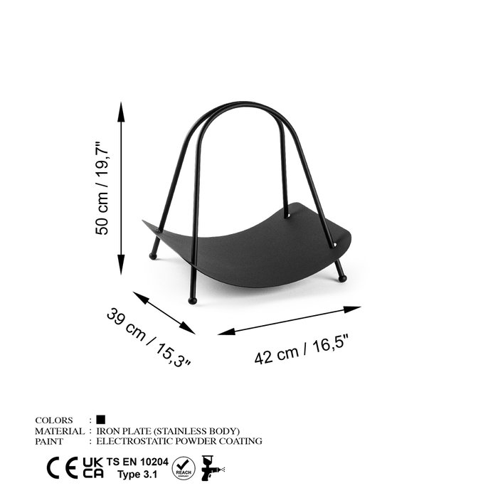 Aberto Design GED-017 Accesorio Decorativo de Metal Negro Aberto Design GED-017 Accesorio Decorativo de Metal Negro